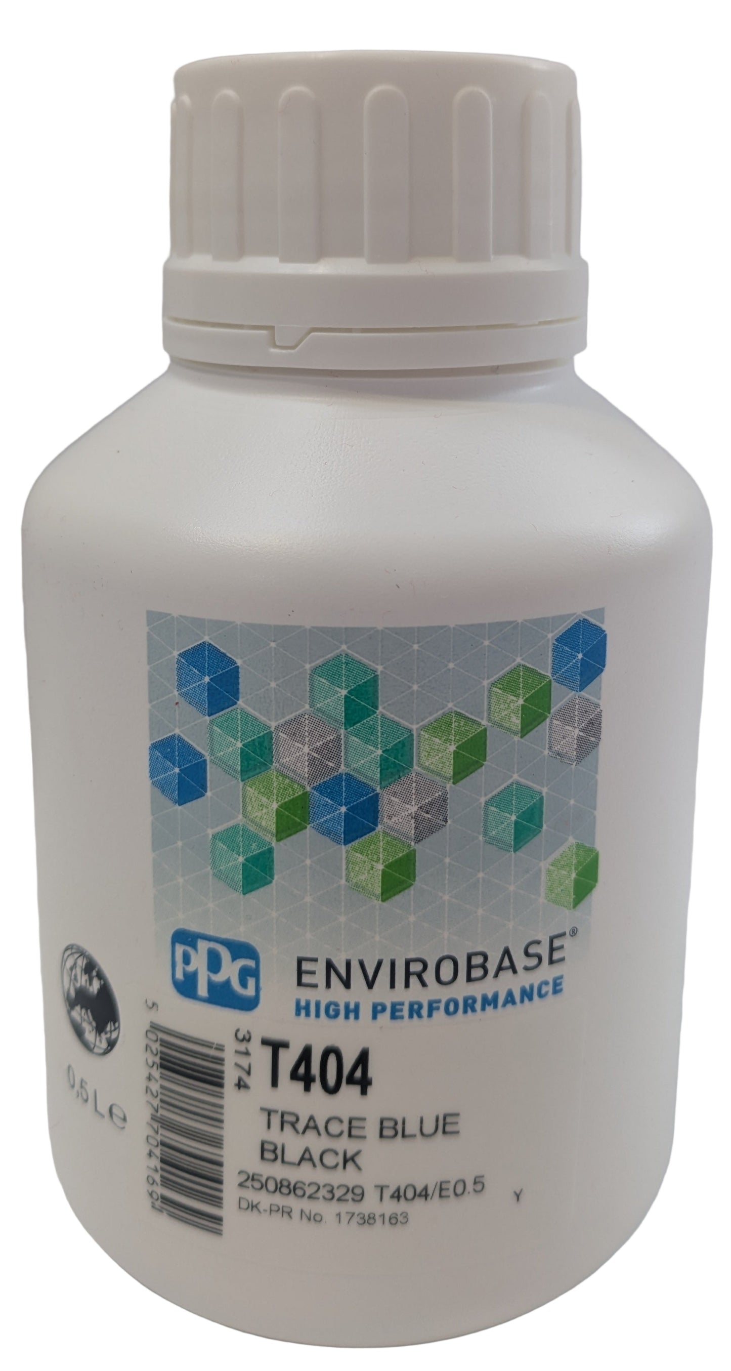 PPG T404 Trace Blue Black Envirobase High Performance Automotive Paint Tint 0.5 liter