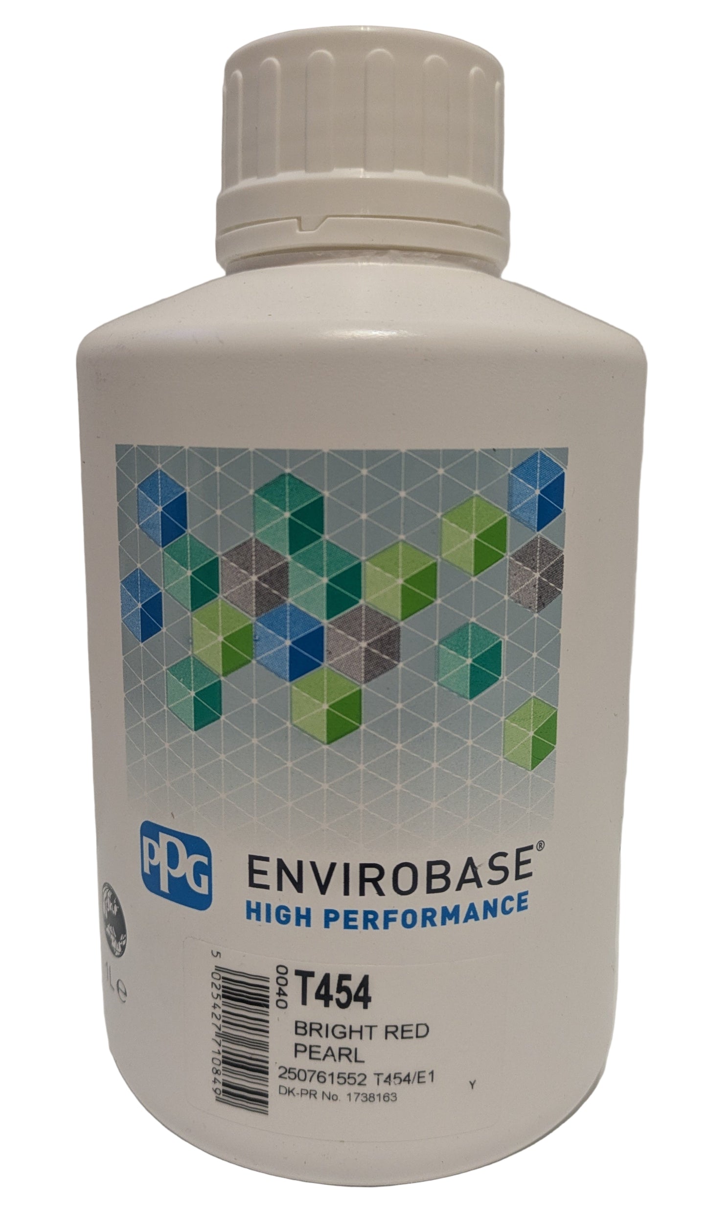PPG T454 Bright Red Pearl Envirobase High Performance Automotive Paint Tint - 1 L
