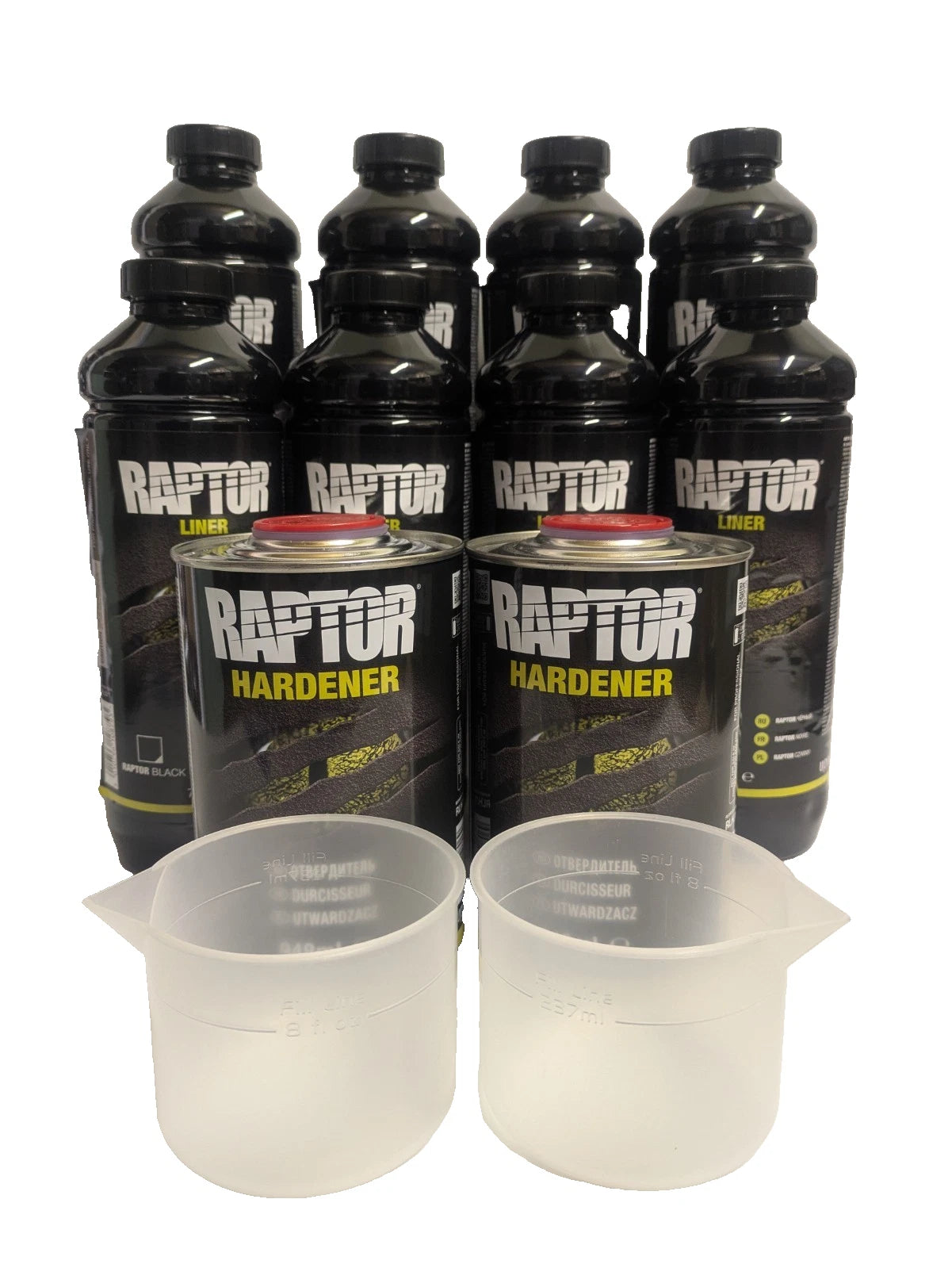 2 gallon Upol Black Raptor Kit With Spray Gun
