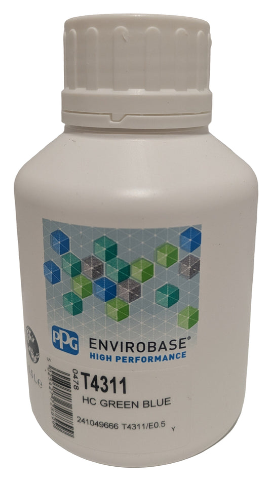 PPG T4311 HC Green Blue Envirobase High Performance Automotive Paint Tint - 0.5L