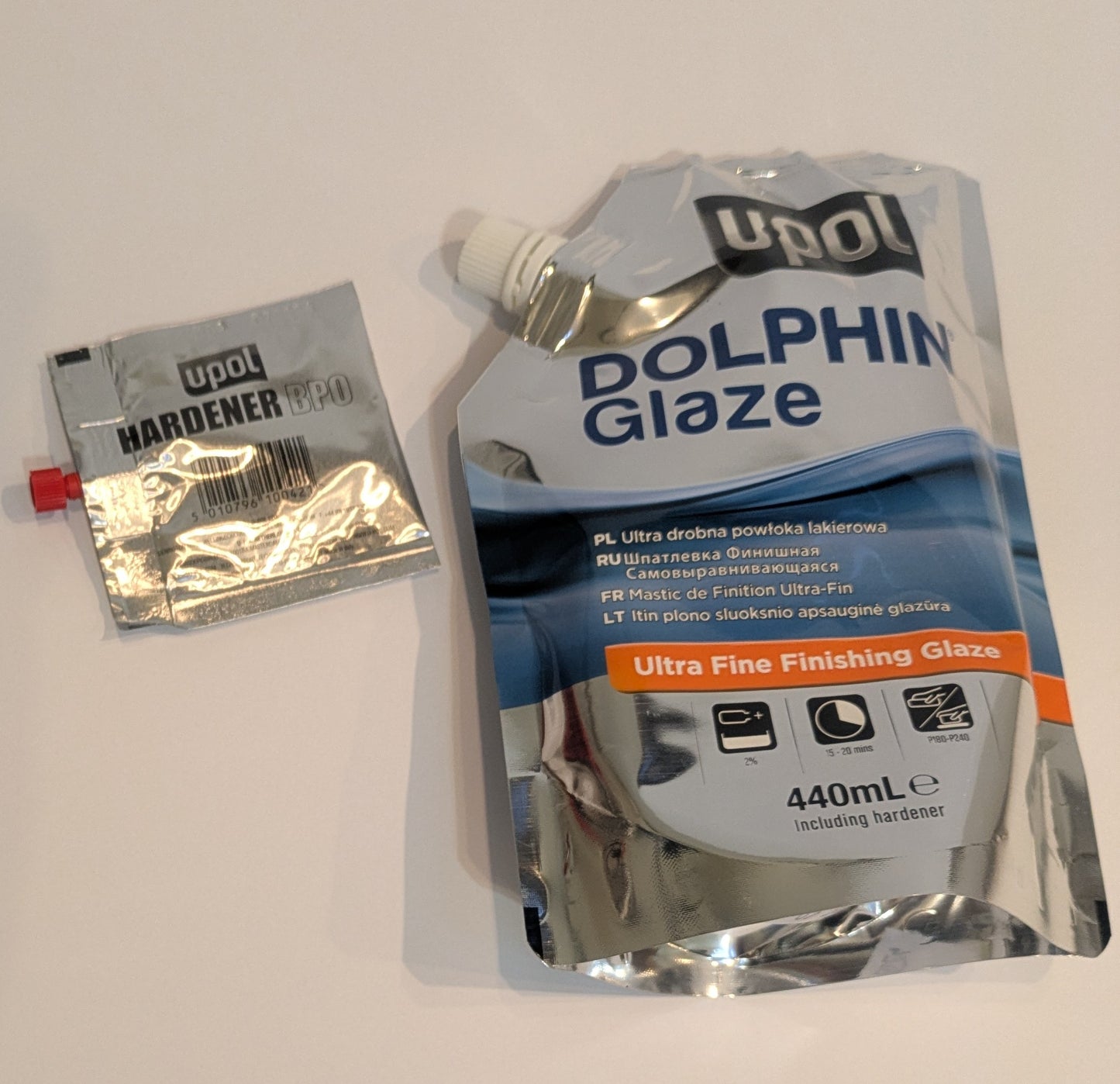 10 pouches - 440 ml Dolphin Glaze Brushable Ultra Fine Finishing Glaze